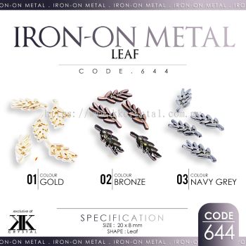 Iron On Metal, Code: 644#, 50pcs/pack