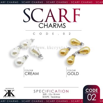 Scarf Charm, Code 02#, Teardrop, 13x18mm, 10pcs/pack