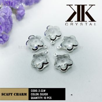Fashion Scarf Charm, Code: 2-22, Silver, 10pcs/pack