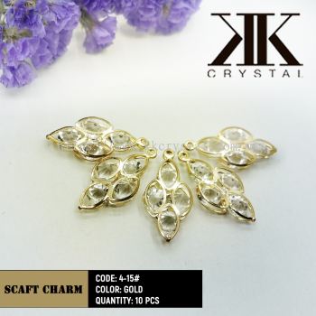 Fashion Scarf Charm, Code: 4-15, Gold, 10pcs/pack