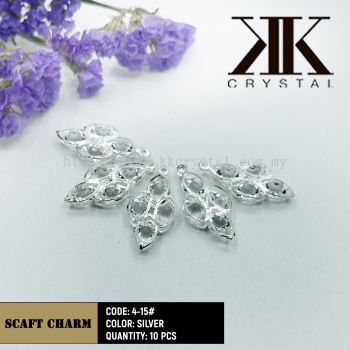 Fashion Scarf Charm, Code: 4-15, Silver, 10pcs/pack