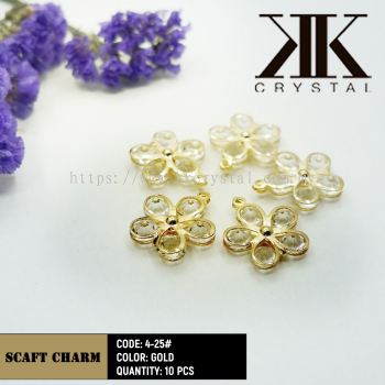 Fashion Scarf Charm, Code: 4-25, Gold, 10pcs/pack