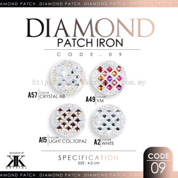 Diamond Patch Iron, Code: 09#, 10pcs/pack (BUY 1 GET 1 FREE)