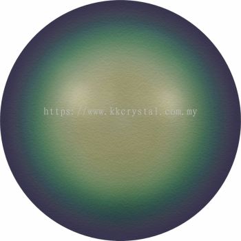 SW 5810 Crystal Round Pearl, 06mm, Crystal Scarabaeus Green PRL (001 946), 100pcs/pack
