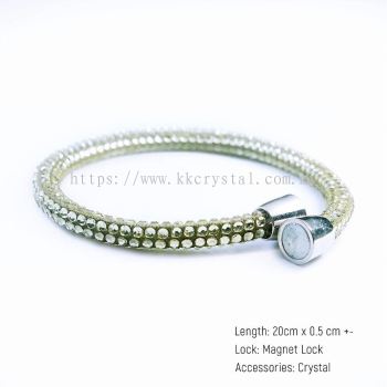 Skinny Bolster Bracelet, A10 Luminous Green