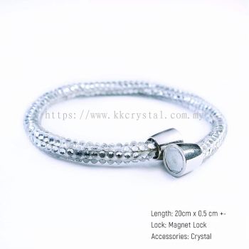 Skinny Bolster Bracelet, A18 White