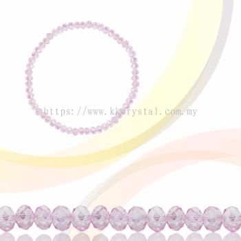 Crystal China, Donut 3mm, B119 Light Rose AB
