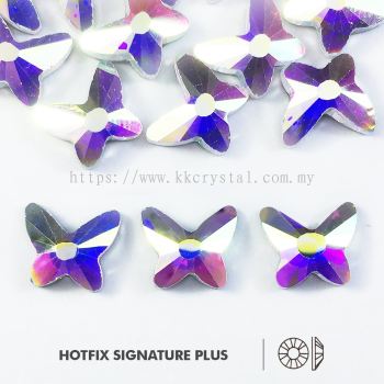 Signature PLUS, Special Shape, Code 812# Butterfly Flat Back, 8mm, Crystal AB, 144pcs/pkt