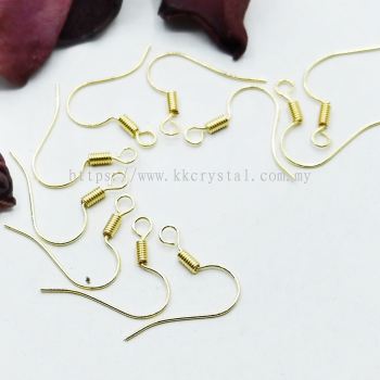 Fish Hook & Coil, Gold Plating