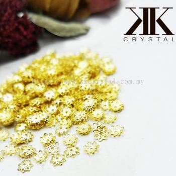 Beads Cap, X338/1, 6mm, Gold Plating, 381037