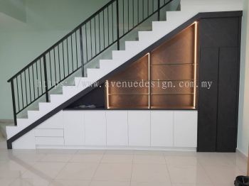 Staircase Cabinet Works at Raub 