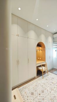 Custom Made Curved Corner Wardrobe in Serenia City Dengkil