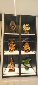 Custom Made Display cabinet with LED-lit shelving in Kuala Lumpur