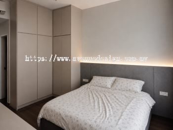 Custom Made Wardrobe & Cushioned Bedhead at Bangsar Hill Park Kuala Lumpur
