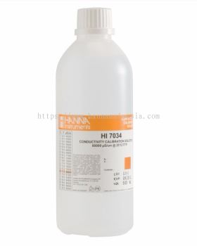 HI7034L 80000 渭S/cm Conductivity Standard (500mL Bottle)