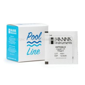 HI7024-25 Pool Line High Range Copper Checker Reagents (25 Tests)