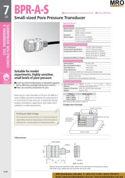Small-sized Pore Pressure Transducer BPR-A-S