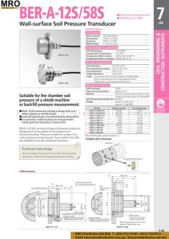 Wall-surface Soil Pressure Transducer BER-A-12S/58S