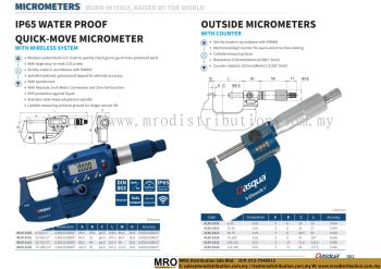 IP65 Water Proof Quick-Move Micrometer with Wireless System