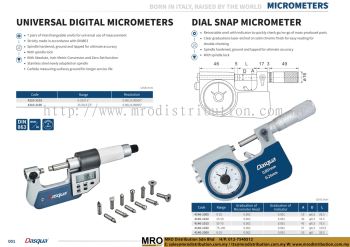 Universal Digital Micrometers & Dial Snap Micrometer