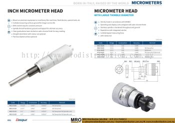 Inch Micrometer Head & Micrometer Head with Large Thimble Diameter