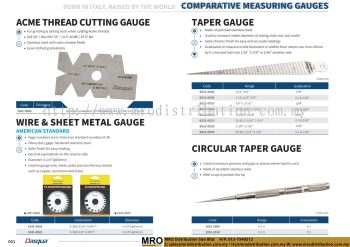 Acme Thread Cutting Gauge & Wire & Sheet Metal Gauge & Taper Gauge & Circular Taper Gauge