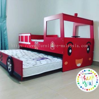 Little Fire Engine Single Pull Out Bed