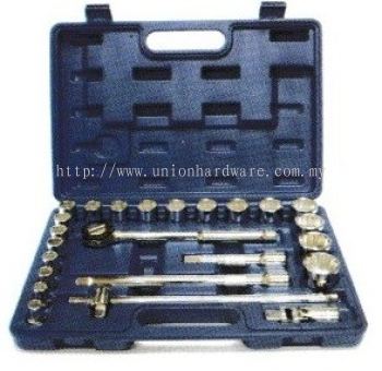 24 PCS 1/2" DR. SOCKET SET BLOW-MOULD CASE (6PT)