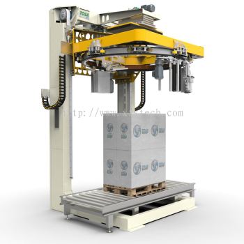 Rotating ring wrapping machine 