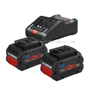 Bosch ProCore 8.0ah Battery x2 & Charger 1600A016GR