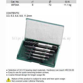 09704A - Pc Coarse Threaded Extractor Set
