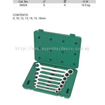 09024 - Pc Metric Double Ratcheting Wrench Set