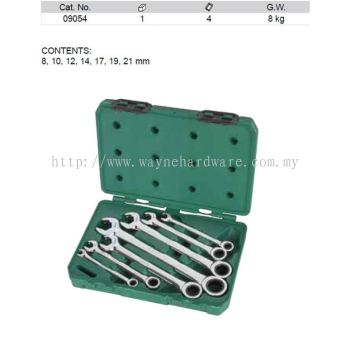 09054 - Pc Metric Double Ratcheting Wrench Set