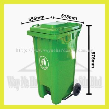120L Mobile Garbage Bin With Pedal