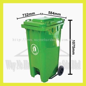 240L Mobile Garbage Bin With Pedal