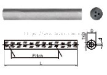 Unground Carbide Rods with 3 Helical Coolant Holes (30°)