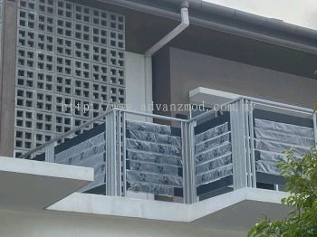Balcony Railing With Aluminium Panels 