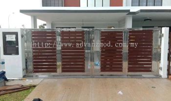 Stainless Steel Gate With Aluminium Panels 