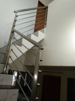 Hairline Stainless Steel Staircase 
