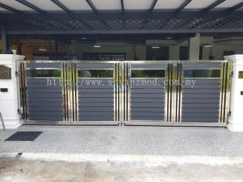 Stainless Steel Folding Gate With Aluminium Panels @Banting 