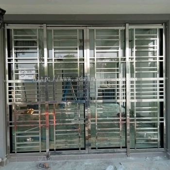 Stainless Steel Sliding And Grille Door
