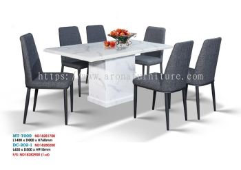 1.4M 1+6 MARBLE DINING SET