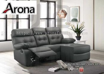 HF 2126 PU RECLINER L SHAPE SOFA