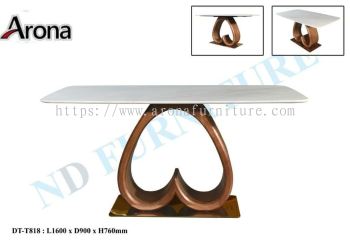 marble & wood dining table