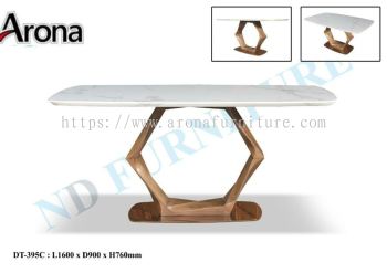 marble & wood dining table