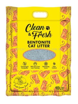 60115 Clean & Fresh 10L Cat Litter - Lemon
