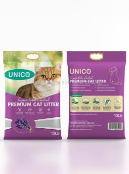 60214 Unico 10L Cat Litter - Lavender