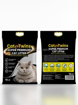 60252 Cat Twins 10L Activated Carbon Cat Litter
