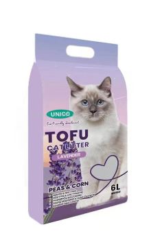 60351 Unico Tofu 6L Cat Litter - Lavender