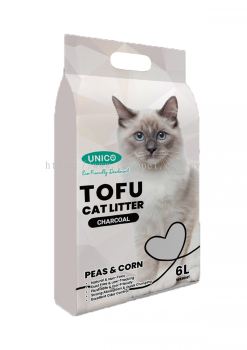 60436 Unico Tofu 6L Cat Litter - Charcoal
